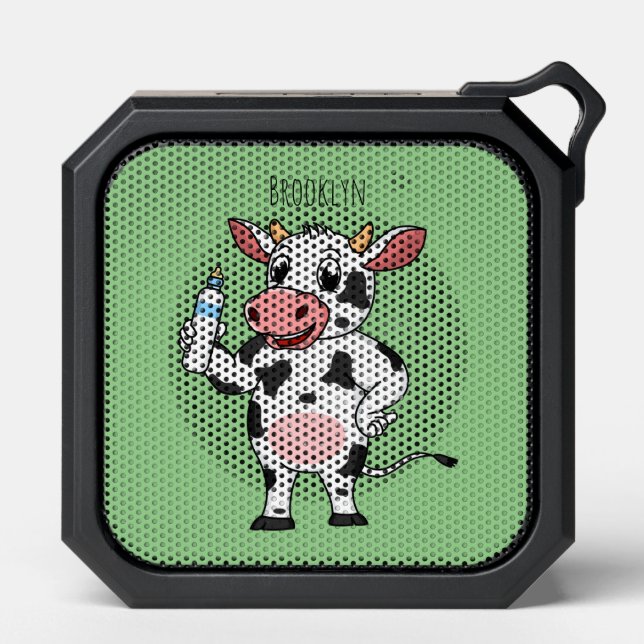 Happy cow with baby bottle cartoon  bluetooth speaker (Front)