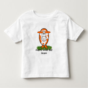 Happy Cows Eat Grass - - Customized - Customized Toddler T-shirt