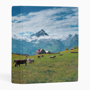 Happy Cows on the Farm in Switzerland Mini Binder
