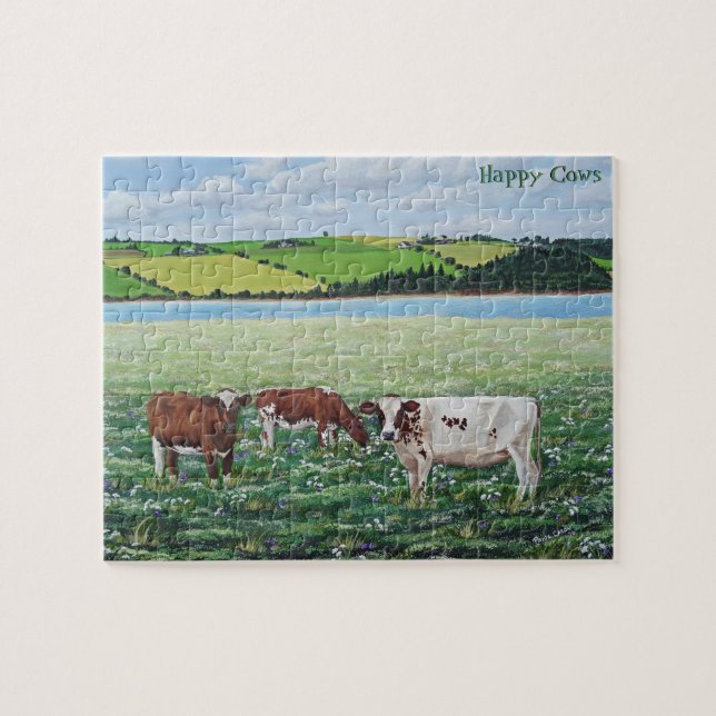 "Happy Cows" Puzzle (Horizontal)