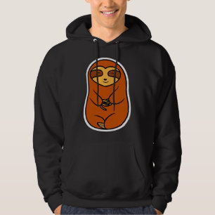 Happy Cozy Brown Sloth Bear Hoodie
