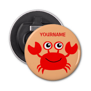 Happy Crab custom bottle opener