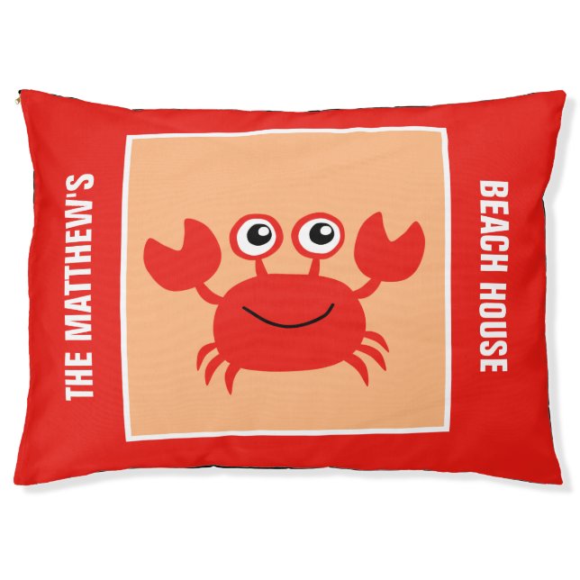 Happy Crab custom dog beds (Front)