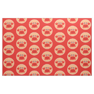 Happy Crab custom fabric