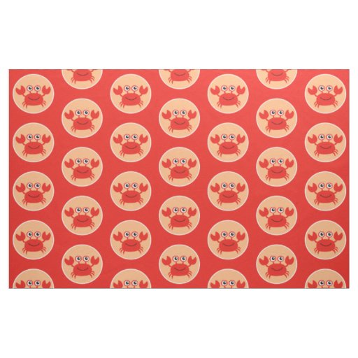 Happy Crab custom fabric