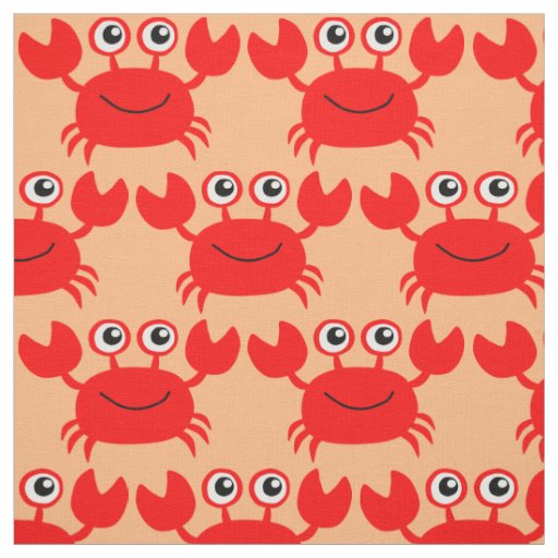 Happy Crab custom fabric