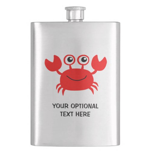 Happy Crab custom flask