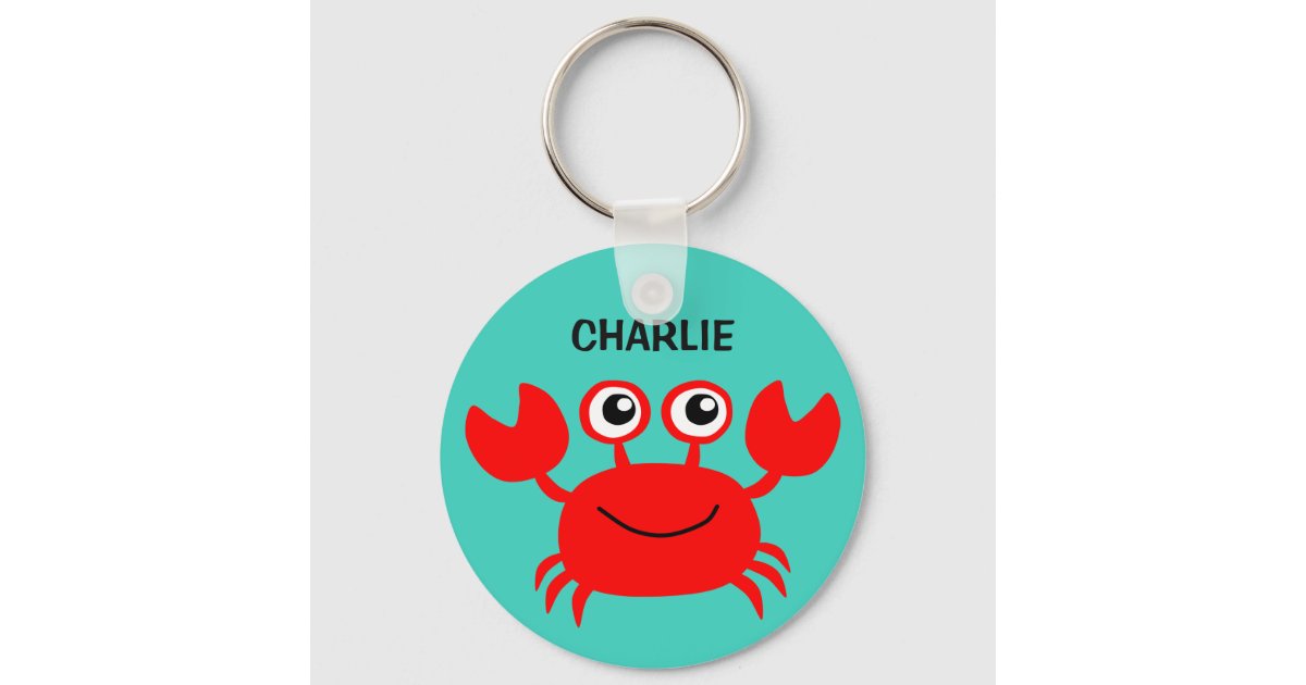 Happy Crab custom key chains
