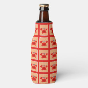 Happy Crab custom monogram bottle cooler