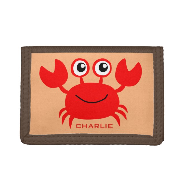 Happy Crab custom monogram wallets (Front)