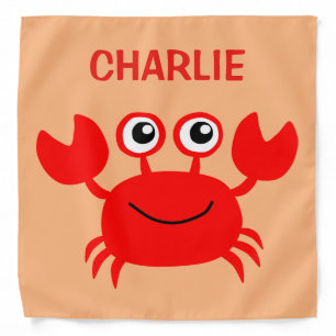 Happy Crab custom name bandana