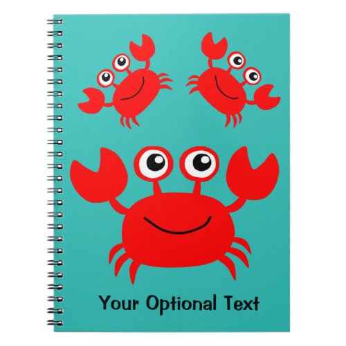 Happy Crab custom notebook
