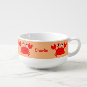 Happy Crab custom soup mug