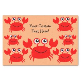 Happy Crab custom tissue paper
