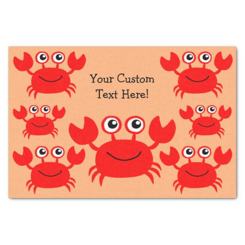 Happy Crab custom tissue paper