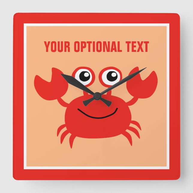 Happy Crab custom wall clock (Front)