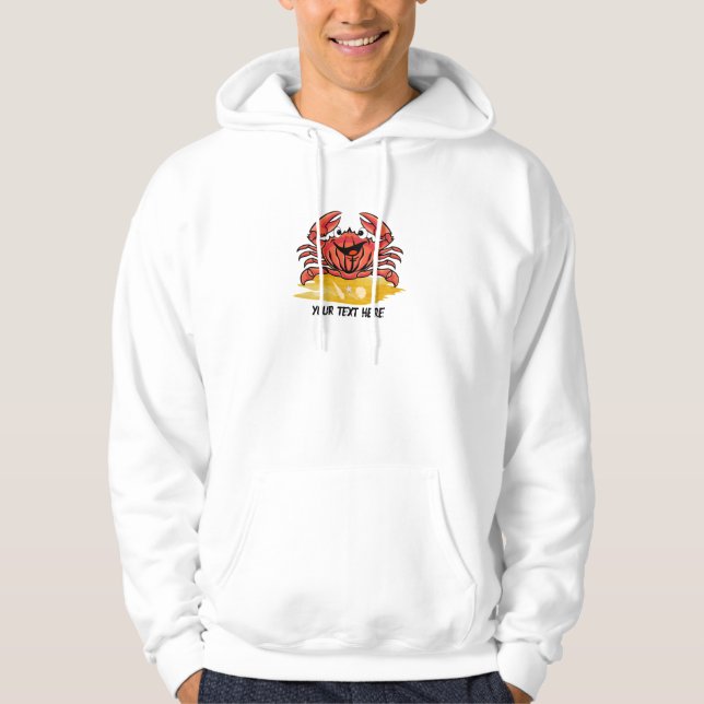 HAPPY CRAB,  (EDITABLE ) HOODIE (Front)