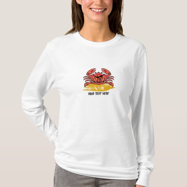 HAPPY CRAB,  (EDITABLE ) T-Shirt (Front)