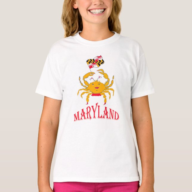 Happy crab in Maryland T-Shirt (Front)