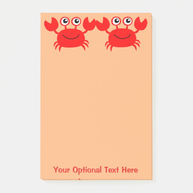Happy Crab Post-It notes (Front)