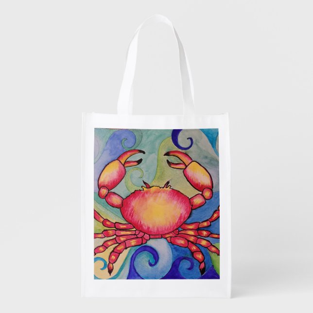 Happy Crab Tote Bag (Front)