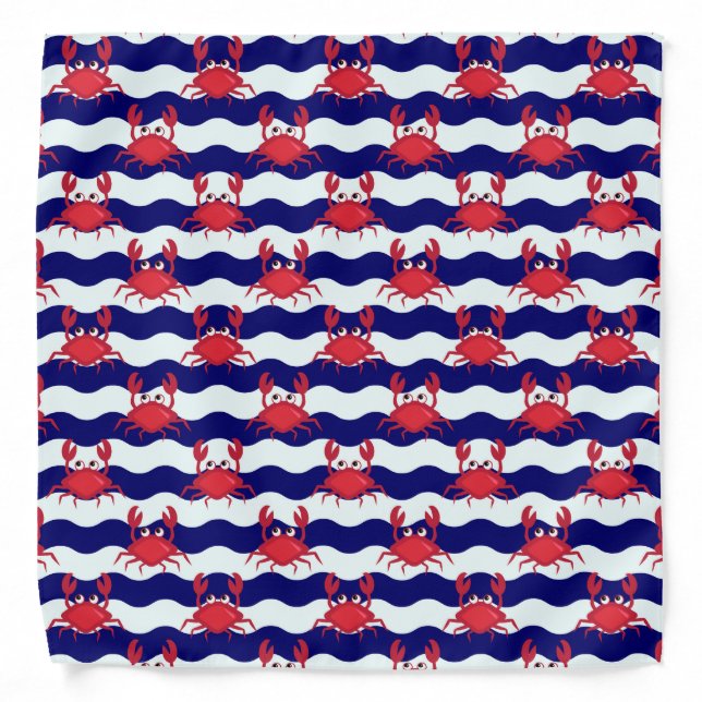Happy Crabs Pattern Bandana (Front)