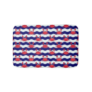 Happy Crabs Pattern Bathroom Mat