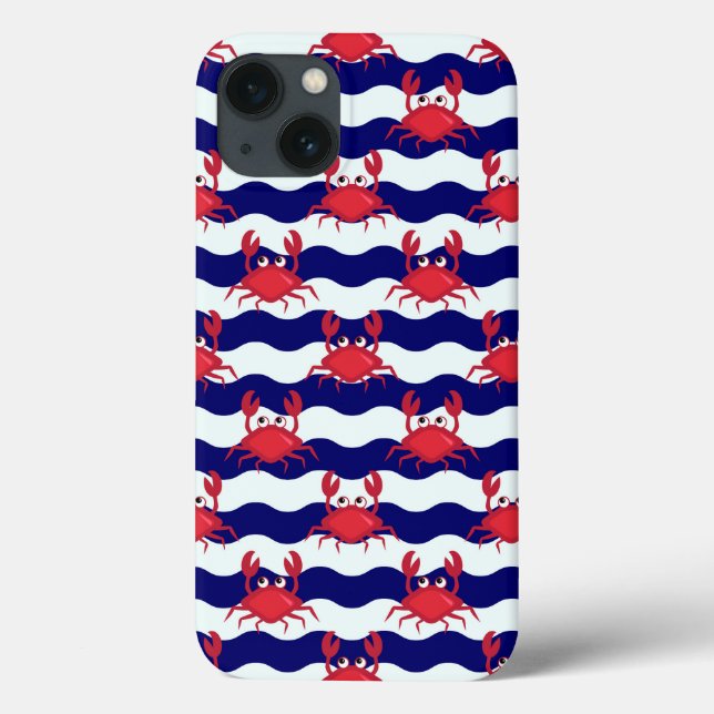 Happy Crabs Pattern Case-Mate iPhone Case (Back)