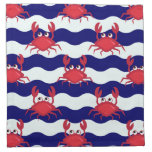 Happy Crabs Pattern Cloth Napkin