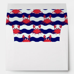 Happy Crabs Pattern Envelope