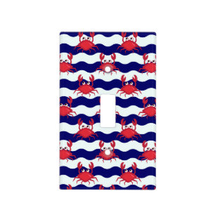 Happy Crabs Pattern Light Switch Cover