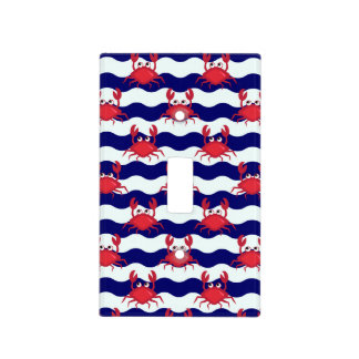 Happy Crabs Pattern Light Switch Cover