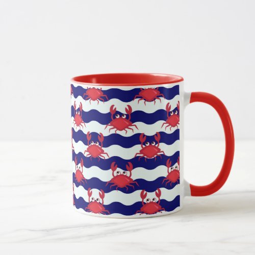 Happy Crabs Pattern Mug