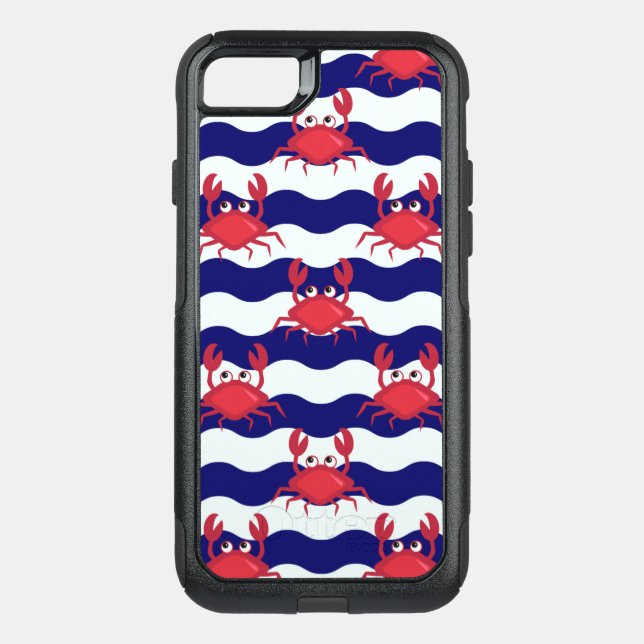 Happy Crabs Pattern Otterbox iPhone Case (Back)