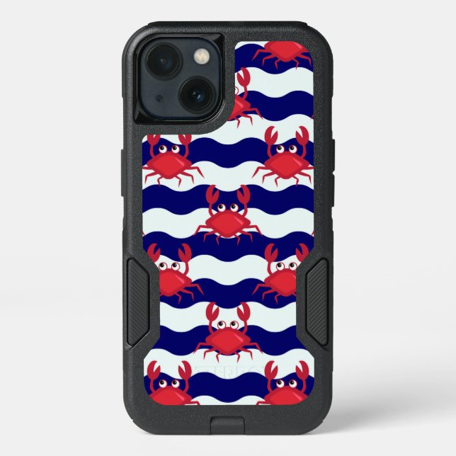 Happy Crabs Pattern Otterbox iPhone Case (Back)