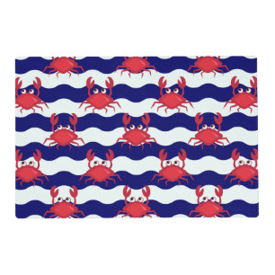 Happy Crabs Pattern Placemat