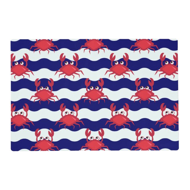 Happy Crabs Pattern Placemat (Front)