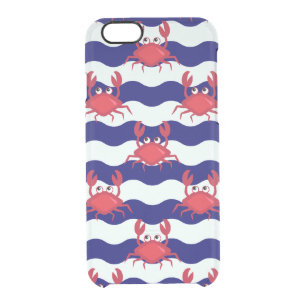 Happy Crabs Pattern Clear iPhone 6/6S Case
