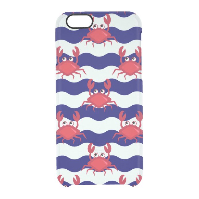 Happy Crabs Pattern Uncommon iPhone Case (Back)
