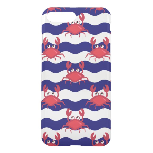 Happy Crabs Pattern Uncommon iPhone Case (Back)
