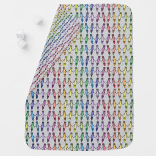 Happy Crayons Colorful Pattern Baby Blanket
