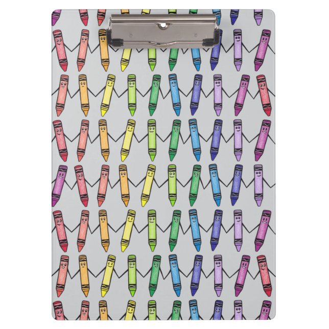 Happy Crayons Pattern Clipboard (Front)