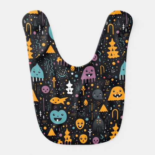 Happy Creatures in a Magical World Baby Bib