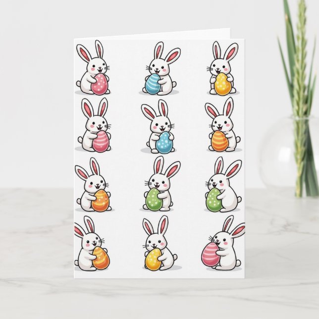 Happy Critters Egg Hunt Card (Front)