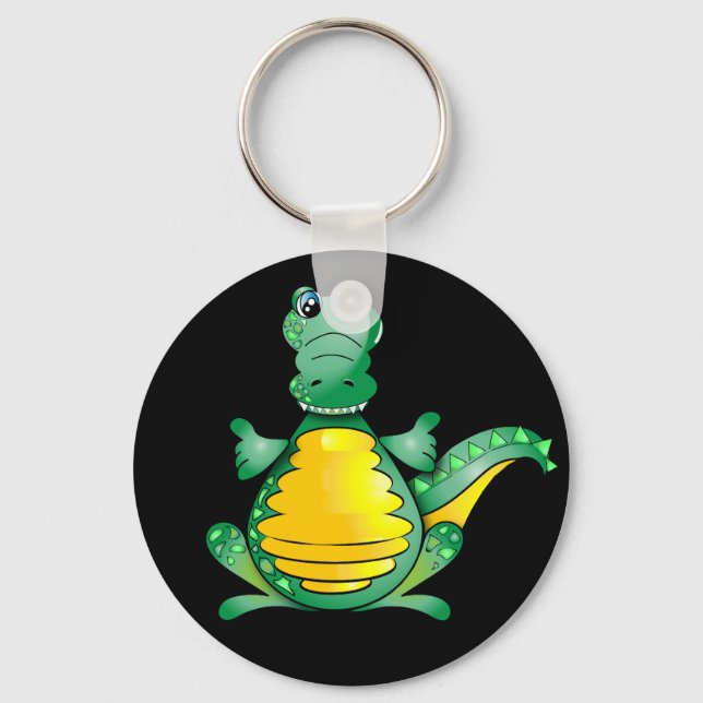 Happy crocodile keychain (Front)