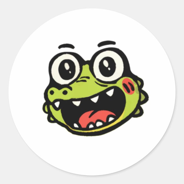 happy Crocodile Sticker (Front)
