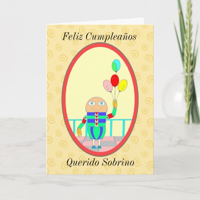 Happy Cumpleaños Dear Sobrino II Card (Front)