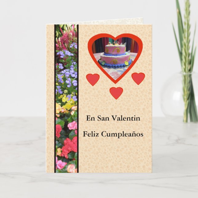 Happy Cumpleaños en Day San Valentin Feboy Card (Front)