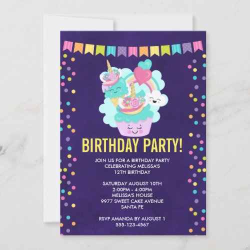 Happy Cupcake and Ice Cream Birthday Party