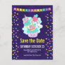 Happy Cupcake and Ice Cream Birthday Save the Date Announcement Postcard